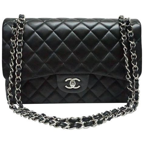 chanel silver hardware bag|jumbo chanel bag price.